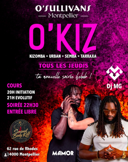 Cours de Kizomba au O’Sullivan